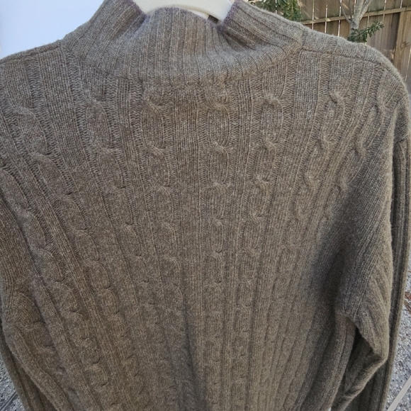 Daniele Blasi Mens Large Sweater Wool Mock Neck 1/3 Zip Rib Knit  Cable Knit - Picture 9 of 13